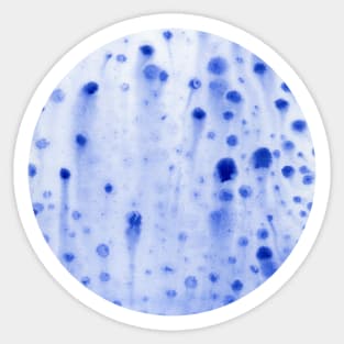 Blue rising bubbles (circle) Sticker